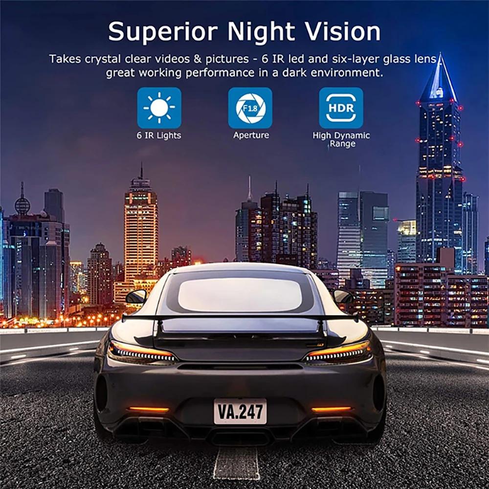 1080P Camera For Car WIFI APP Dual Lens Dash Cam For Cars Video Recorder Front and Inside Camera For Vehicle Car Accessory