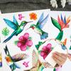 5Pcs Window Stickers Electrostatic-Adsorbed Flower and Bird Wall Home Decoration for