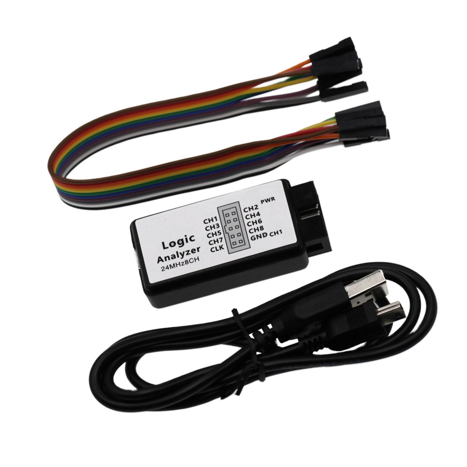 

USB логические анализаторы устройство миниатюрный цифровой карманный размер 8 каналов входной памяти до 24 МГц скорость выборки для тестирования