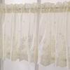 Farmhouse Rustic Style Kitchen Short Sheer Curtains Elegant Lace Blackout Window Valance for Bedroom Bathroom