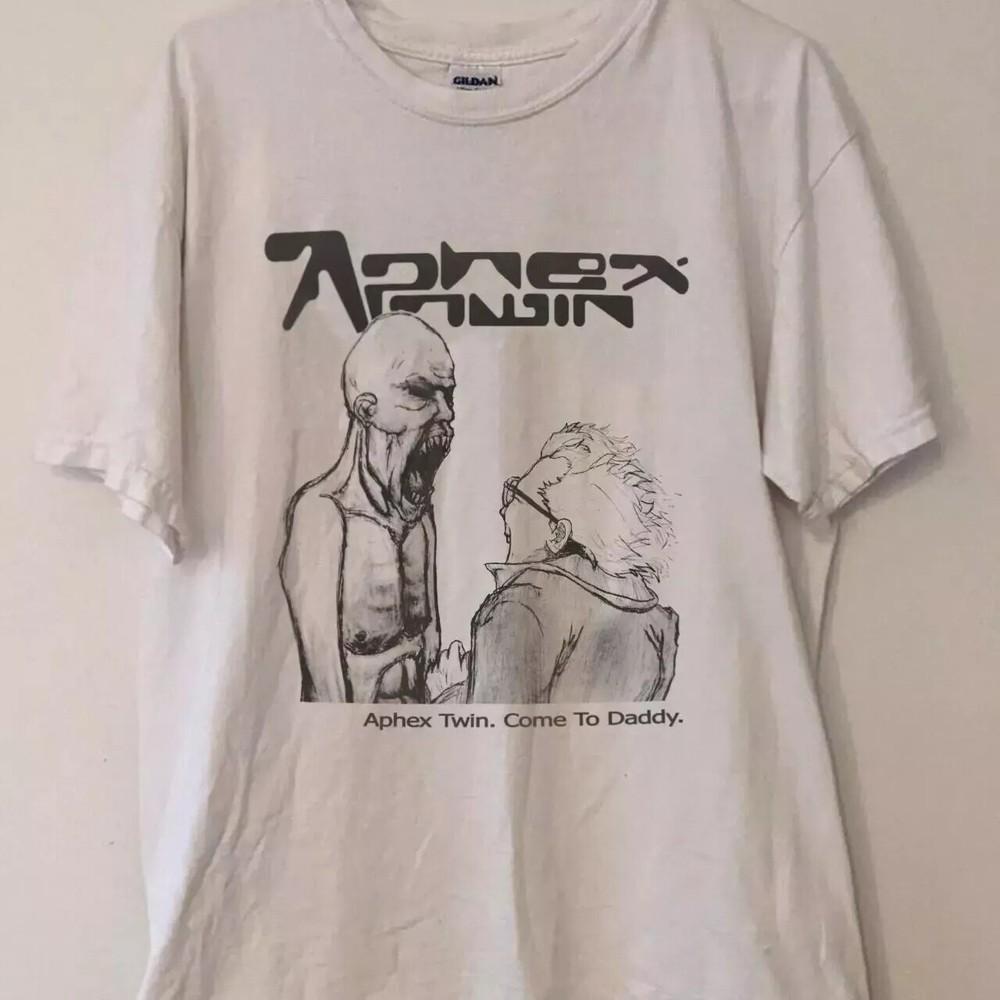 Футболка с изображением Aphex Twin, Белая унисекс футболка с графикой Aphex Twin, Перепечатка S-5XL, Унисекс футболка S