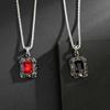 Men Necklace Vintage Skull Artificial Zircon Personalized Long Trend Necklace