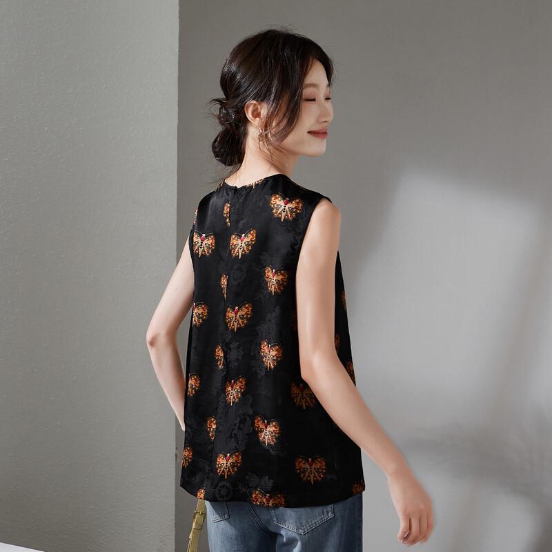 SOFSIL Women's Sleeveless Silk Blend Printed Blouse
