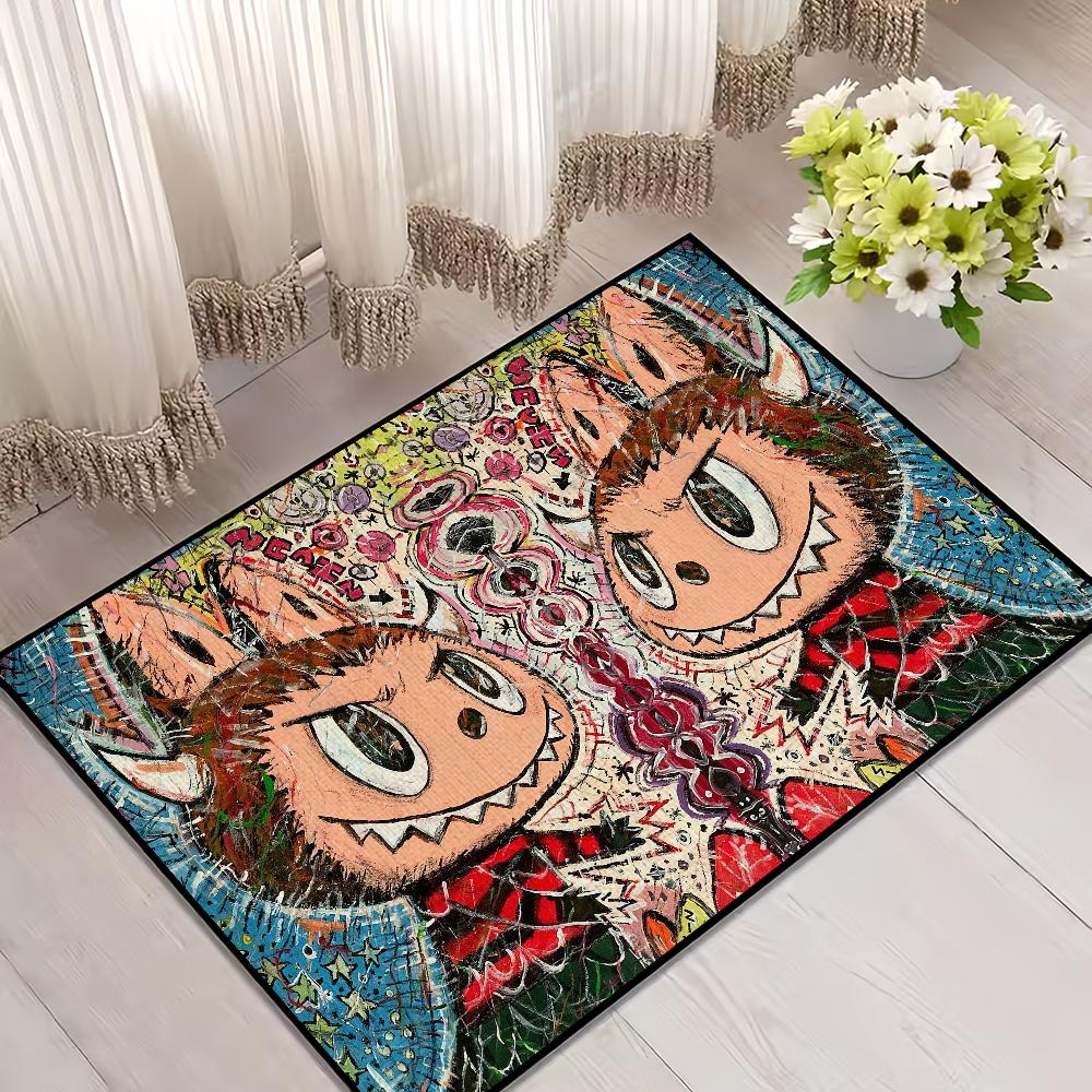 

Модный Милый Коврик L-Labubu для Украшения Спальни Кухня Ванная Комната Ковер Дом Супер Впитывающий Коврик для Ног Нескользящий SJR40x60CM