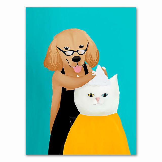 Cartoon Cat Posters And Prints Canvas Oil Painting Wall Art Pictures For Living Room Kid's Bedroom Nursery Cuadros Home Decor No Frame