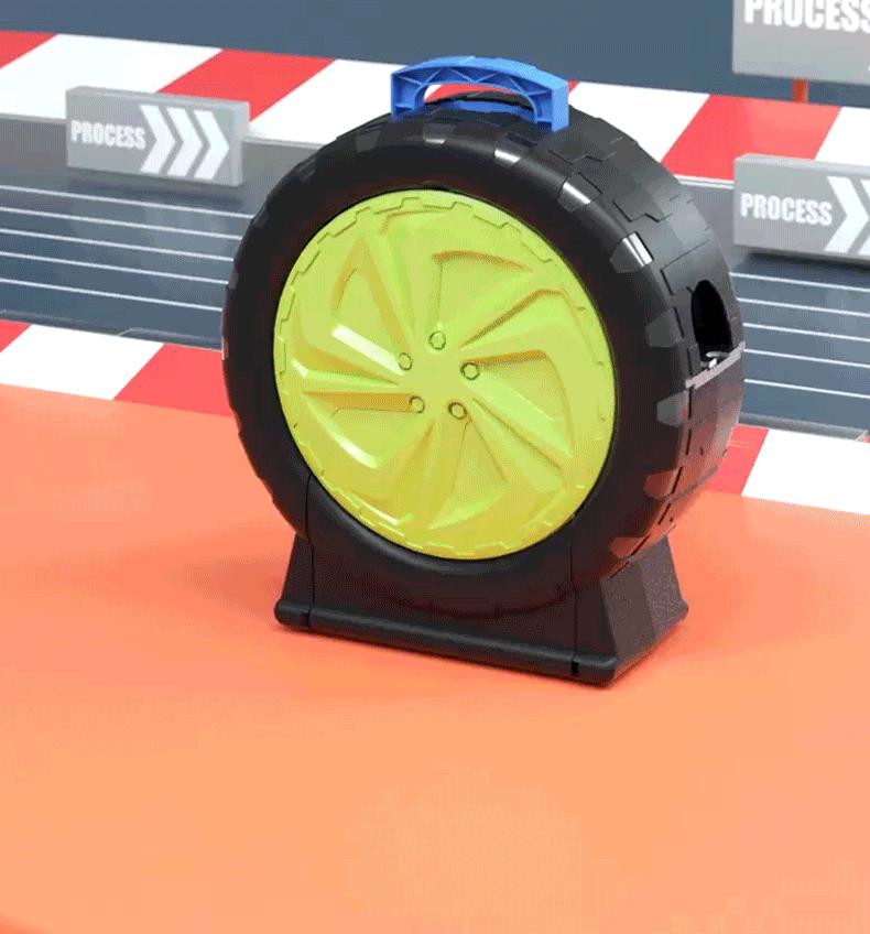 Kids' Mini Car Model with Tracks & Parking Lot - Educational Alloy Toy Gift