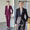 Yumeiya Premium Spring Suit Set: Tailored Short-Sleeve Office Workwear with Waist-Hugging Design