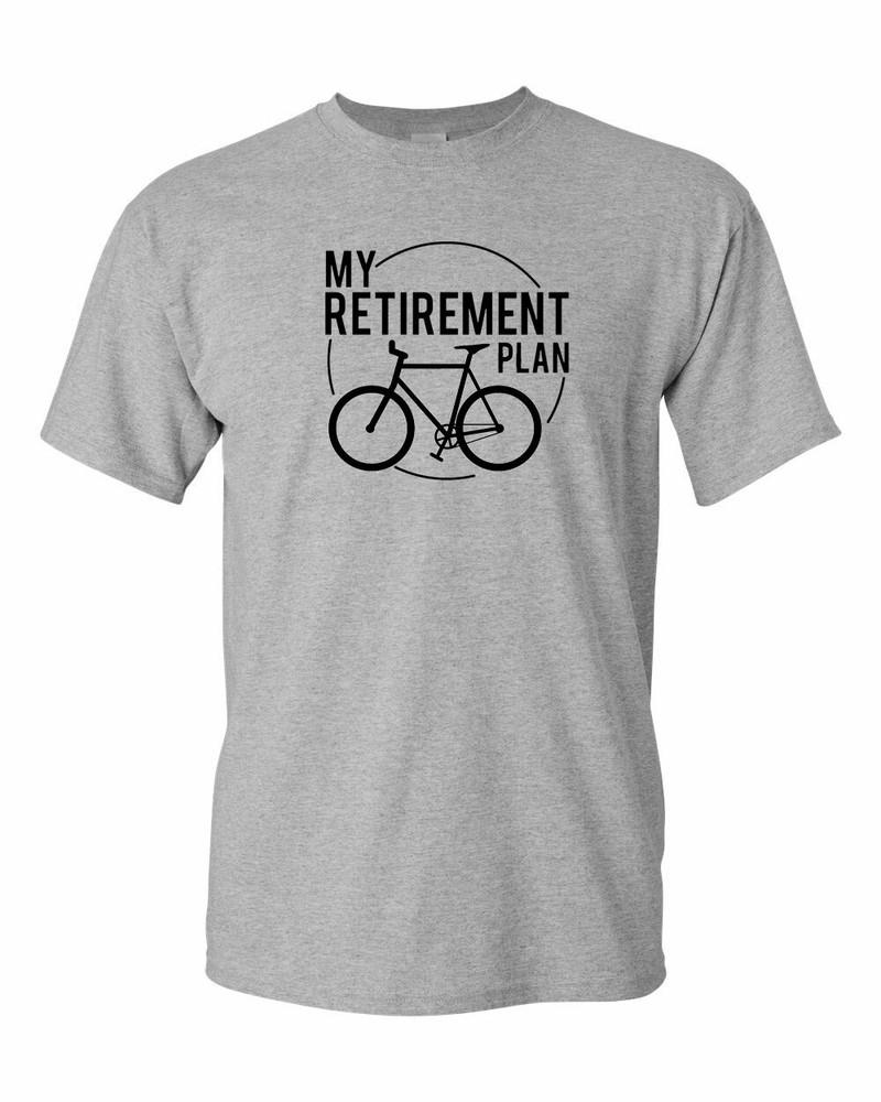 Bike T-shirt My Retirement Plan Funny Bike cyclist tshirt Unisex T-Shirt S