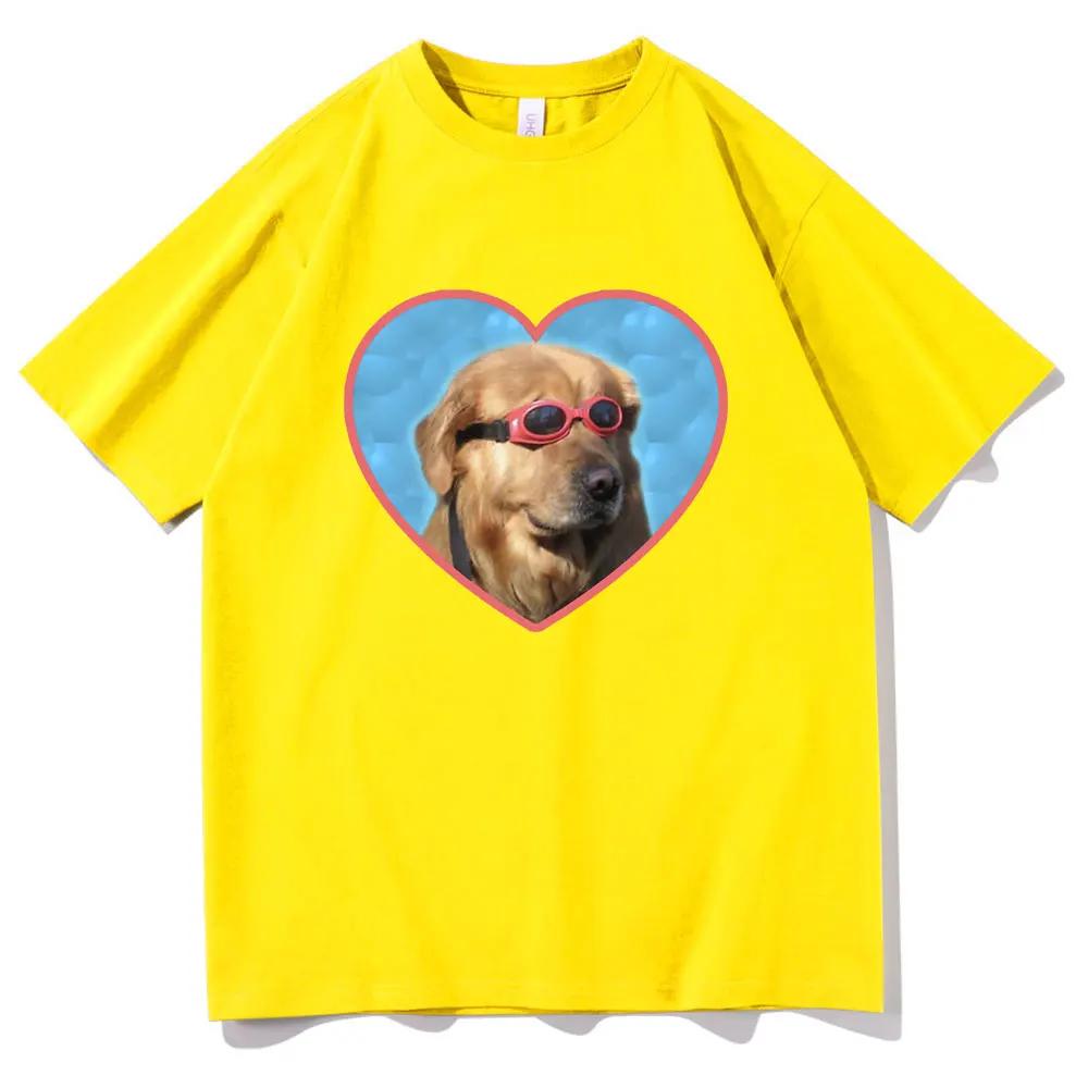

Doggo Golden Retriever Love Sunglasses Print Tshirt Swimmer Dog Graphic T-shirts Funny Women Fashion Casual T Shirt Personality 4XL