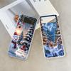 Winter Snow Scene Snowman Christmas Tree Clear Phone Case for Samsung Galaxy Z Flip 7 Flip 6 4 3 Folding Cover for Z Flip7 Flip5