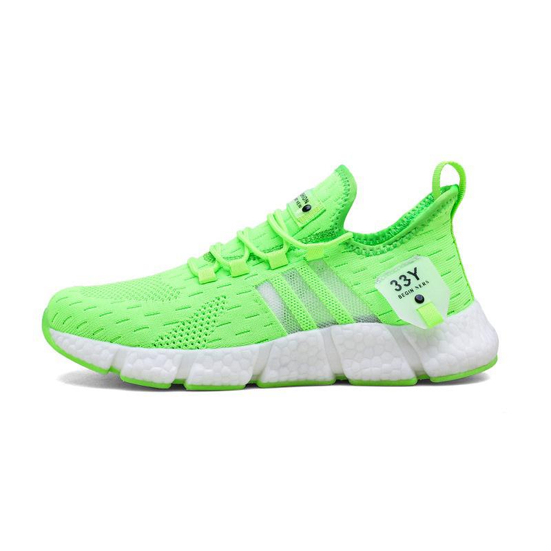 Men's and women's shoes sports shoes summer shoes running shoes flying woven breathable running shoes lightweight mesh men's and women's casual sh