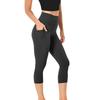 Damen Yogahose High Waist Capri Leggings Sommer Lässig Fitnessbekleidung Modische Hose