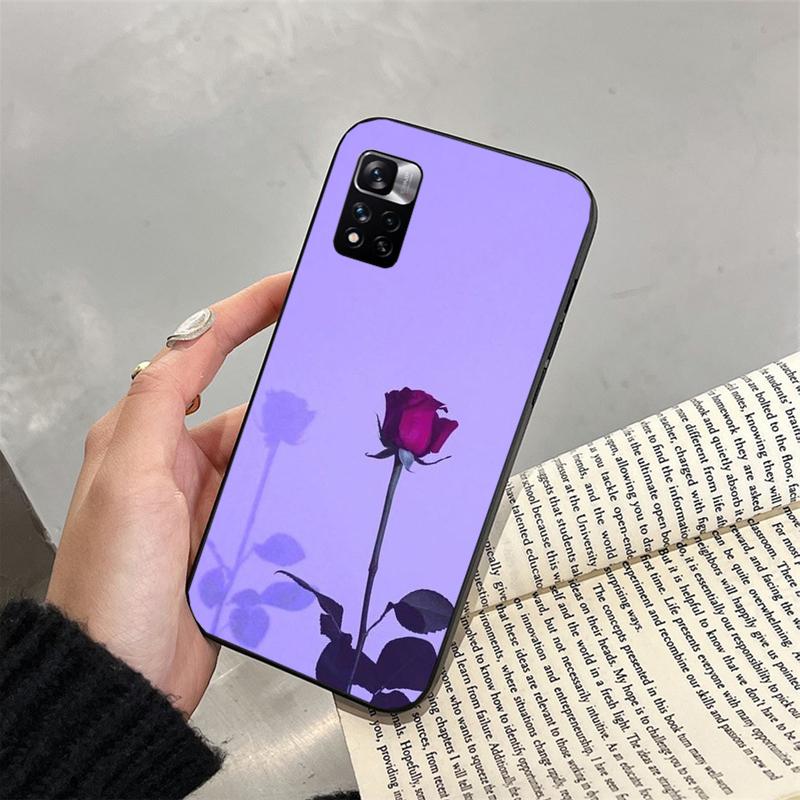 Phone Case For Xiaomi Redmi Note 13 12 11 10 Pro 12S 11S Redmi 13C 10 A1 A2 A3 Aesthetic Purple Case