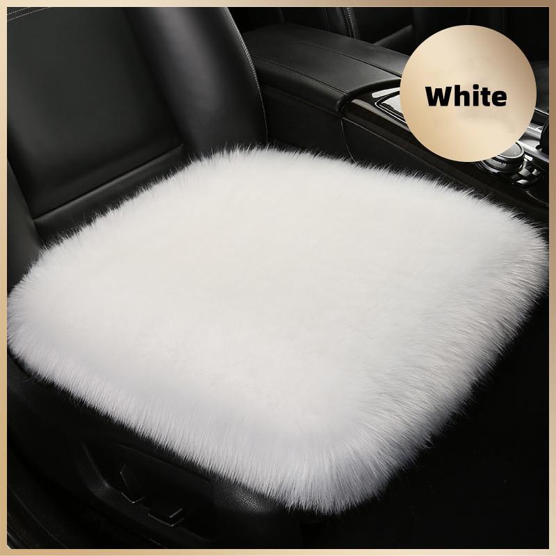 1 STÜCK Kunstfell-Autositzbezug Plüsch Winterweiß Universelles Automobil-Innenraum-Autositzpolster aus Kunstwolle Warmes und luxuriöses Plüschpolster