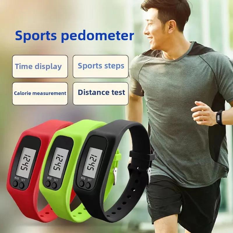 Silicone Electronic Pedometer Wristband Watch Multifunctional Pedometer  Health Sports LED Electronic Watch Bracelet