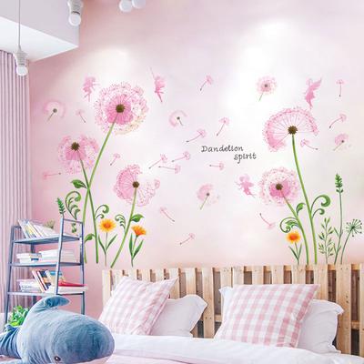 Wall Decal Floral Decoration Warm Bedroom Bedside Background Wall Self-adhesive Tulip Decal Girl XY9030