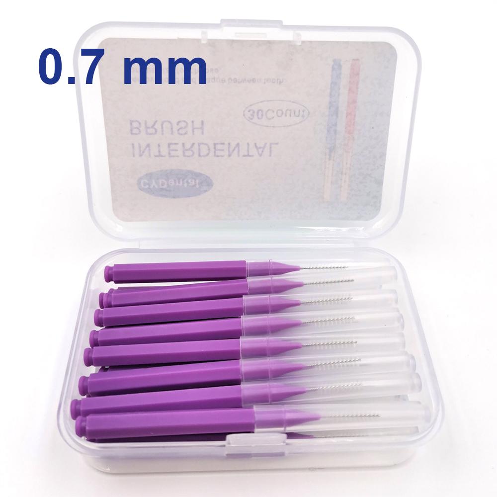 30Pcs Interdental Brush I Type Soft Bristles for Orthodontic Braces Cleaning Teeth Gap Care