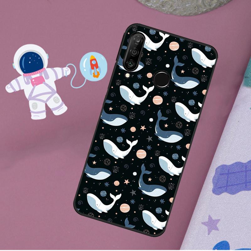Baby Whale For Huawei Nova 12s 12i 11i 8i Y73 Y72 Y61 Y91 Y90 Y70 Y60 9 10 SE P30 P40 Lite P60 Pro Case