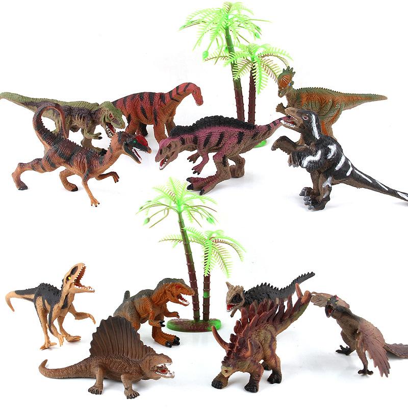 Direct Supply Of Jurassic Simulated Dinosaur Model Toys, Solid Plastic Dinosaur 7-Piece Set Of Static Ornaments