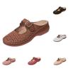 Women's Hollow Out Toe Vintage Platform Sandals Adjustable Strap Comfortable Thick Sole Casual Beach Shoes for Summer Wear