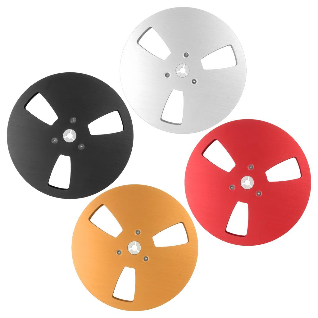 Metal Takeup Reel 1/4 7 Inch Empty Tape Reel 3 Holes Wind Resistance Holes Open Reel Sound Takeup Reel for Recording Nab
