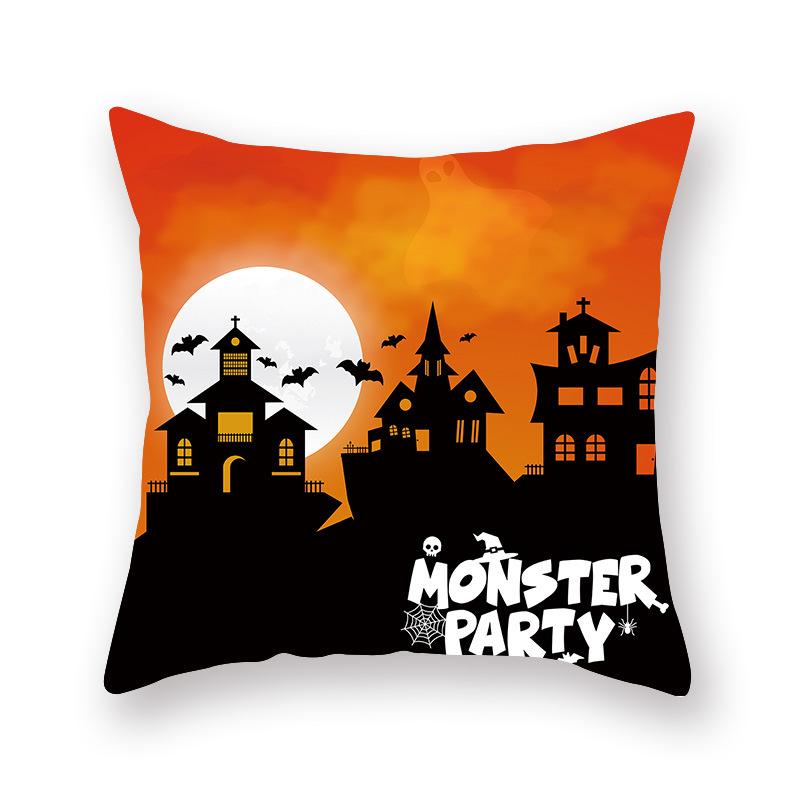 

Хэллоуин Наволочка Мультяшная Голова Тыквы Новая Наволочка из Персиковой Кожи Диванная Подушка