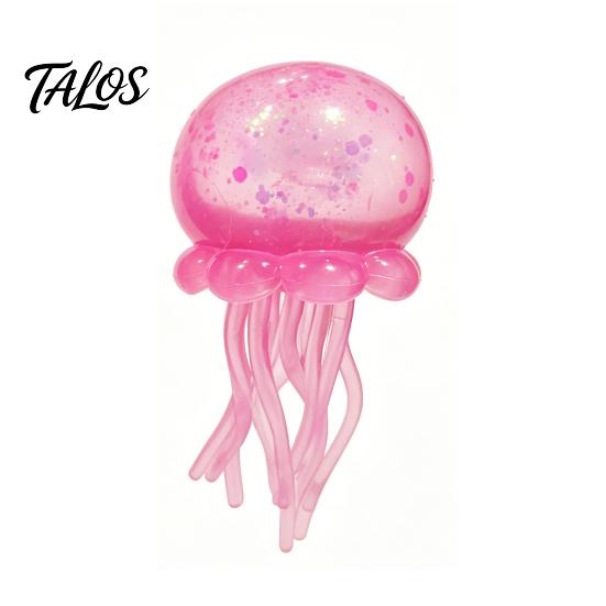 Portable Stress Reliever Transparent Lemon Squeeze Toy, Relief Jellyfish Ice Cream Toy Soft Clear Cube Sensory for Kids Adults Shaped