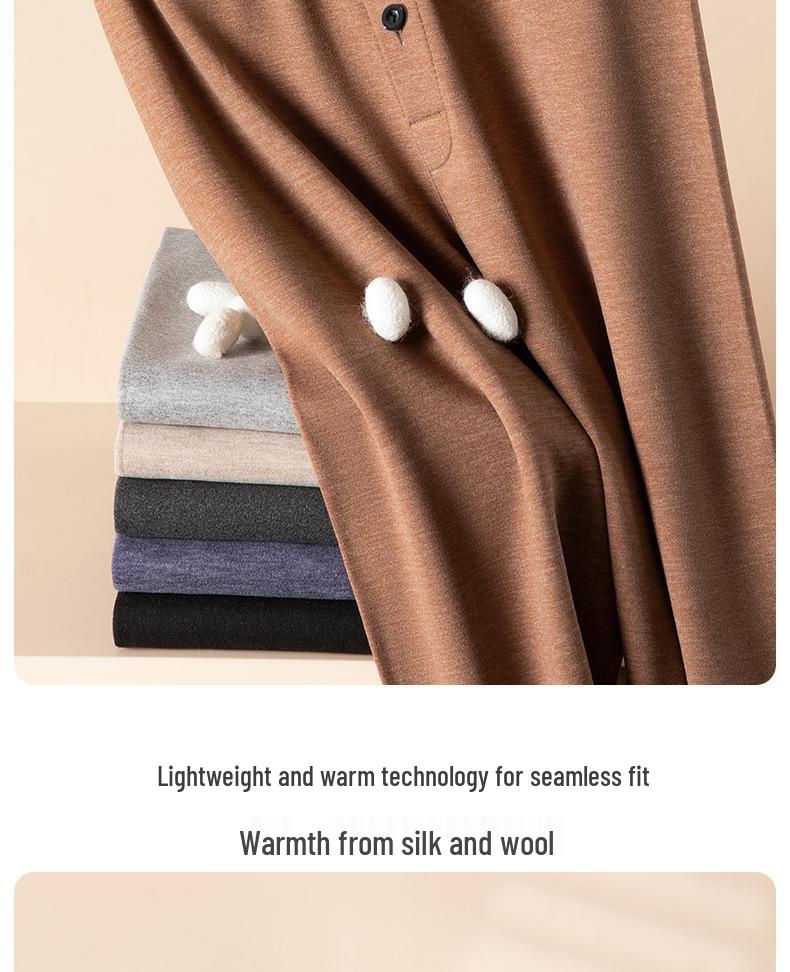 Herren Samt Herbst Warme Fleecegefütterte Thermohose für Winter