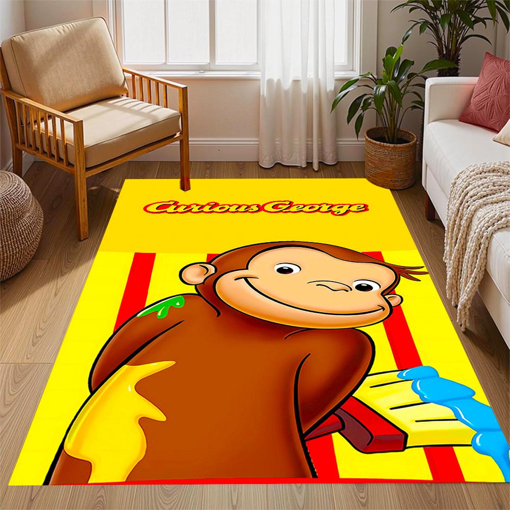 Blu And Eyi Adventure Themed Anti-Slip Rugs - Polyester Home Decor, Suitable for Bedrooms, Living Rooms, Doorways, Studios, and Decorations