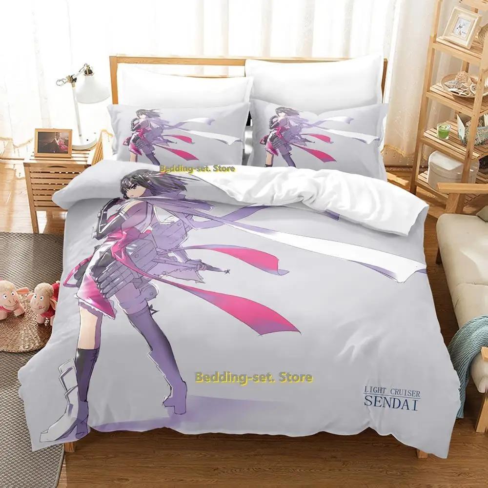 

Kantai Collection Bedding Set Single Twin Full Queen King Size Bed Set Adult Kid Bedroom Duvetcover Sets Anime parure de lit Bed 70x133cm 2pcs