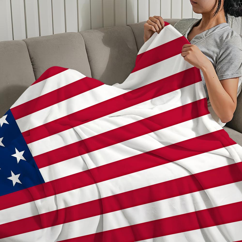 Americká USA US Vlajka Deku Pro Měkkou Přehozovou Deku na Piknik Postel Pohovku Domov Ložnici Útulnou Teplou Pohodlnou