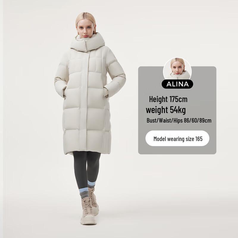 Tanboer Women's Long Hooded Puffer Down Jacket