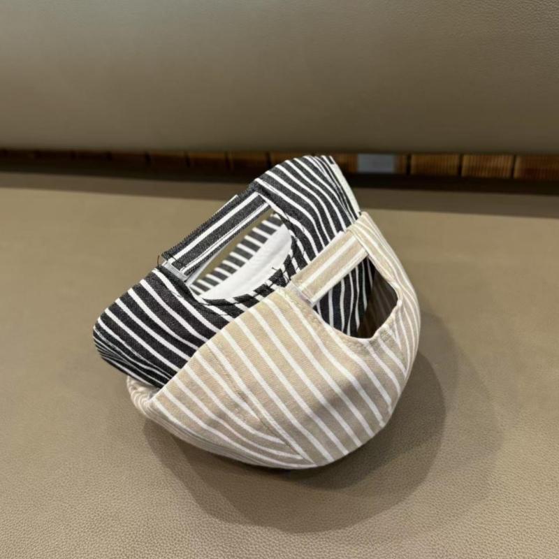 Fashion Striped Baby Beret Hat Spring Summer Letter Embroidery Short Brim Peaked Cap Boy Girl Toddler Kids Sun Visors