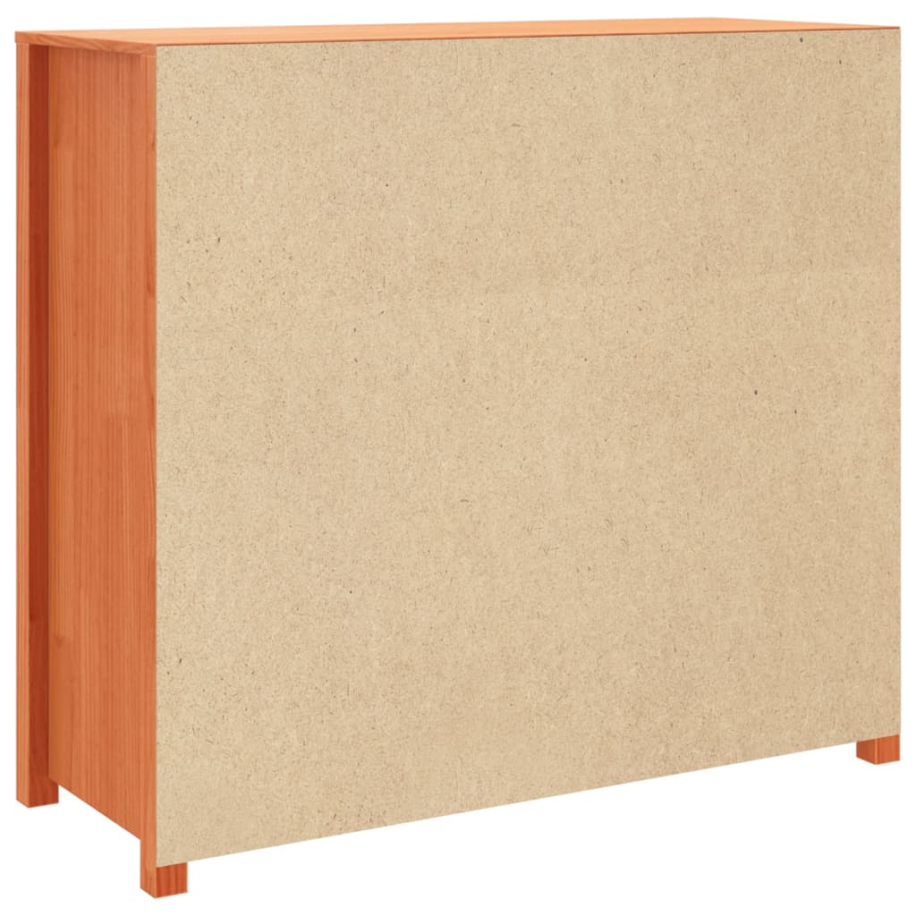 Sideboard Wachsbraun 100 x 40 x 90 cm Massivholz Kiefer