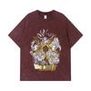 275 GSM Washed T-shirts 100% Cotton Dragon Ball V49 Super Saiyan Print Unisex Heavy Cotton T Shirt