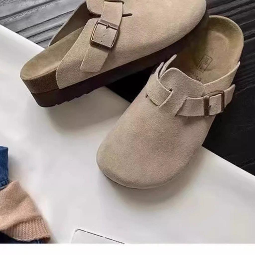 Thick-soled New Children's Half-drag Korean Version One-pedal Bag Head Slippers Boken Shoes Women's Spring Large Size 2025 Versatile