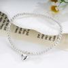 Korean S925 Sterling Silver Pearl Heart Bracelet - Elegant Retro Geometric Design for Women