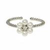 Sweet kitten pearl flower fashion open ring female Korean simple niche design sense exquisite fashion ring