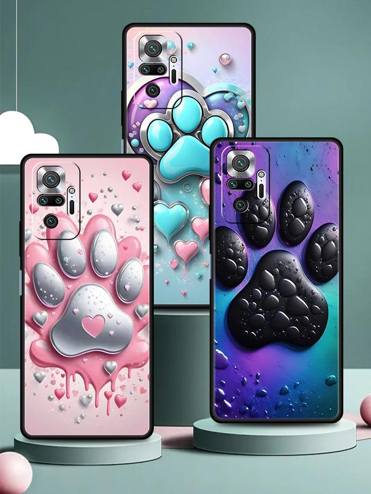 Og Paw Print Aesthetics Phone Case Cover for Redmi 14C 10C Note 15 14 13 12 10 11 K40 Pro Plus Soft TPU Shockproof Shell Fundas