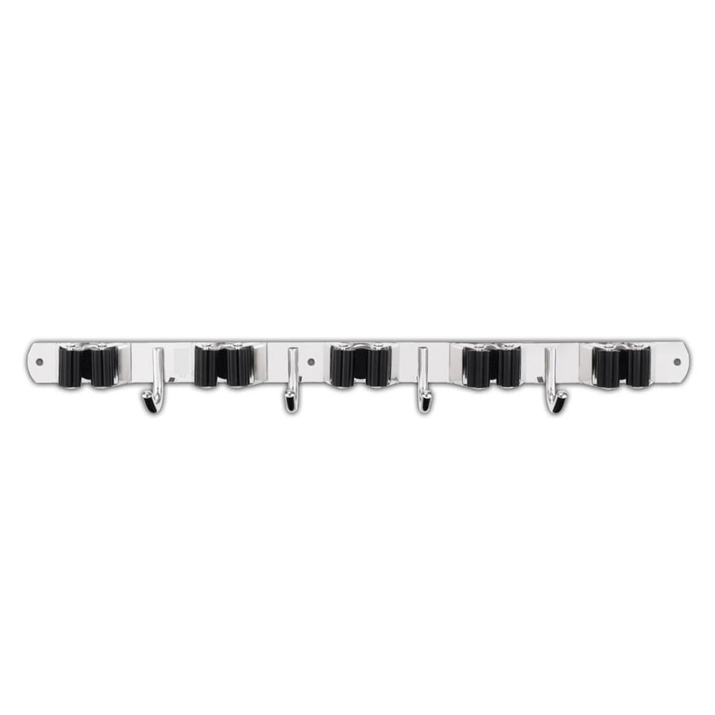 5 Clamp 4 Hook Wall Mounted Storage Organizer For Bikes Garden Tool Garage Space Saving Metal Hooks