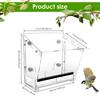 Acrylic Bird Feeder Window Bird Feeder with Suction Cups Clear Bird Feeding House for Garden Outdoor Backyard Wildlife Birding