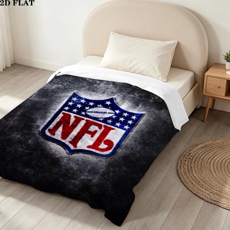 National Football League Print Flannel Blanket, High quality Comfortable for All Seasons, Home Decor, Warmth and Comfort, Perfect for Christmas Gifts