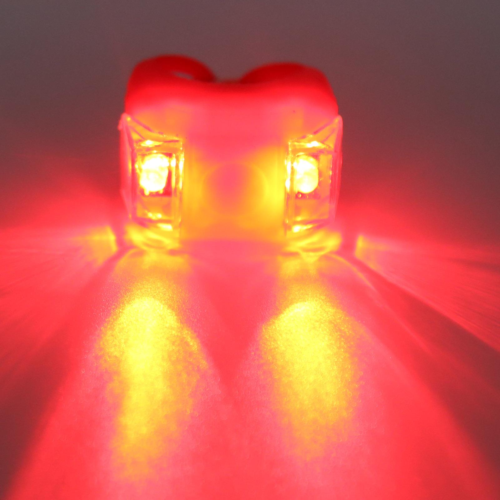 

2pcs LED Light Front Tail Warning Colorful Lamp 3 Lighting Modes Waterproof Cycling Equipment