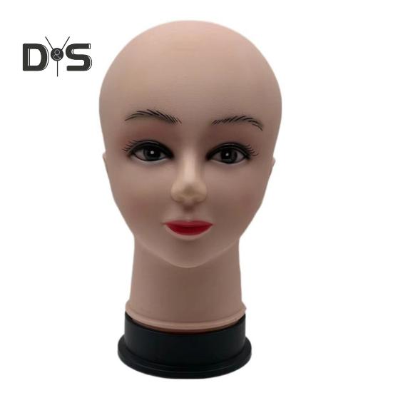 

Лысая женская голова манекена, профессиональная косметология для изготовления париков, дисплей, парики, очки, шляпы, салон, DIY, держатель для дисплея для рисования абрикосовый