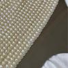 Natural Freshwater Pearl Necklace: 6-7mm White & Translucent Pink Luster, Near Round Potato Shape, Semi-Finished.