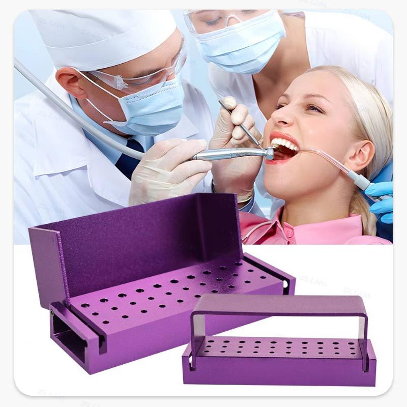 Dental Diamond Burs Drill Disinfection Block 30 Holes Multicolour High Speed Handpiece Burs Storage Organization Holder