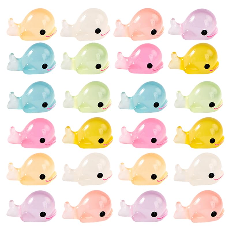 

YARNOW Светящиеся фигурки дельфинов, Набор из 24 штук, Фигурки морских животных в ведре, Светящиеся для украшения интерьера