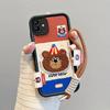KEYSION Cartoon Cute Plush Embroidery Case for Samsung A06 4G A05 A04 with Lanyard Shockproof Phone Cover for Galaxy A06 A05 A04 4G