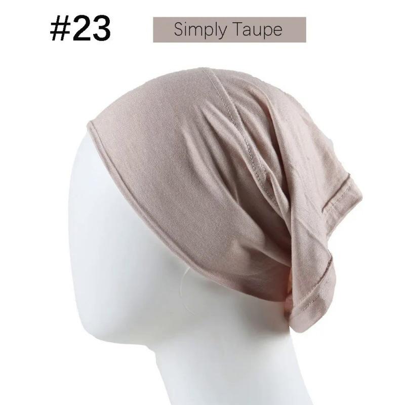 Modal Solid Color Women's High-Elasticity Mercerized Cotton Malaysian Tube Beanie Arabic Snood
