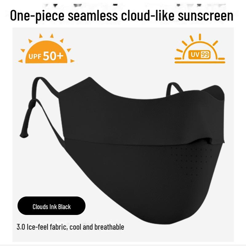 Maschera Solare da Donna in Seta Ghiaccio con Protezione UV per il Viso Completo e Copertura del Collo